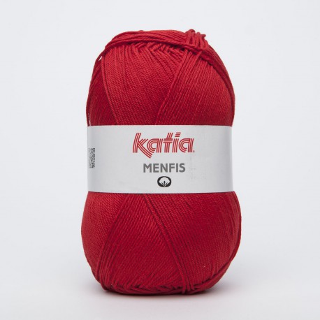 Katia Menfis kleur 28 - Helder rood