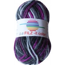 GB FILZ - it Color - 147 Antraciet Fuchsia Grijs - OP is OP