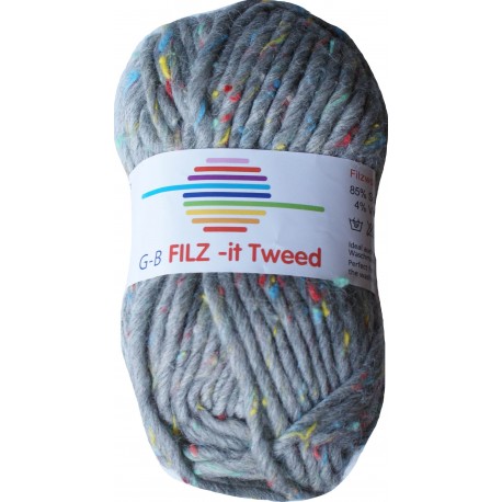 GB FILZ - it Tweed - 302 Grijs