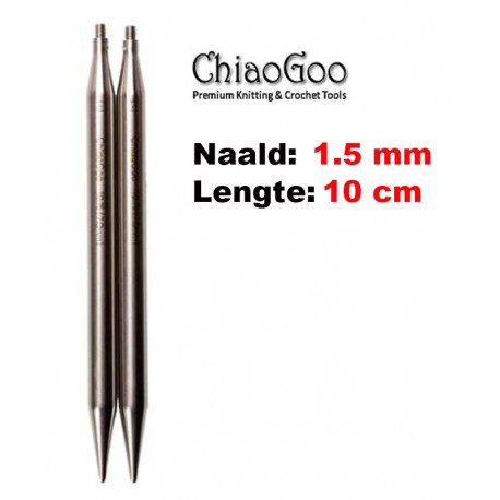 Chiaogoo Verwisselbare Naaldpunten 1.5 - Twist Red Lace Mini (10 cm)