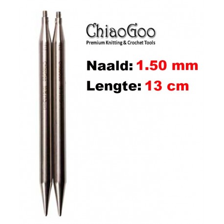 Chiaogoo Verwisselbare Naaldpunten 1.5 - Twist Red Lace Mini (13 cm)
