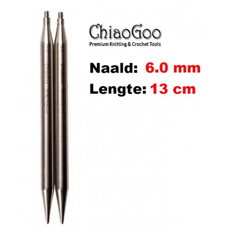 Chiaogoo Verwisselbare Naaldpunten 6.0 - Twist Red Lace Large (13 cm)