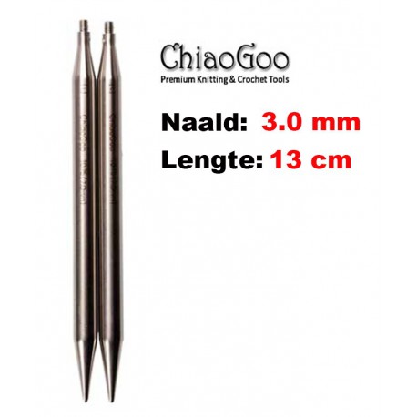Chiaogoo Verwisselbare Naaldpunten 3.0 - Twist Red Lace Small (13 cm)