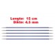 Knitpro Zing 15 cm Sokkennaalden 4.5 mm