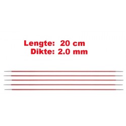 Knitpro Zing 20 cm Sokkennaalden 2.0 mm