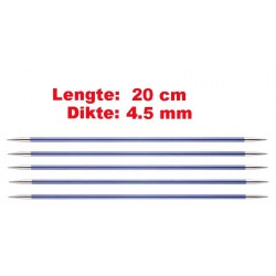 Knitpro Zing 20 cm Sokkennaalden 4.5 mm