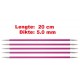 Knitpro Zing 20 cm Sokkennaalden 5.0 mm