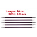 Knitpro Zing 20 cm Sokkennaalden 6.0 mm