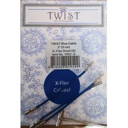 Chiaogoo Twist Blue kabel X-Flex Small - 5 cm 