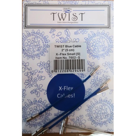 Chiaogoo Twist Blue kabel X-Flex Small - 5 cm 