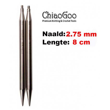 Chiaogoo Verwisselbare Naaldpunten 2.75 - Twist Red Lace Mini (8 cm)