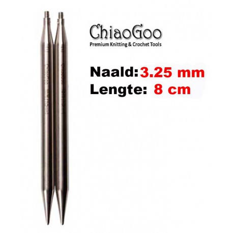 Chiaogoo Verwisselbare Naaldpunten 3.25 - Twist Red Lace Mini (8 cm)