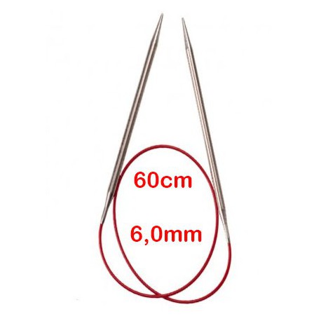Chiaogoo Rondbreinaald Red LACE 60 cm - 6.0 mm