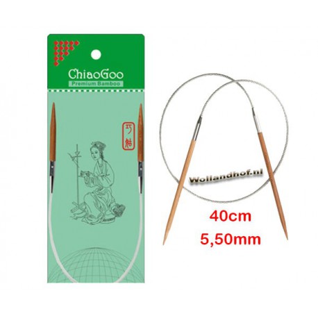 Chiaogoo 40 cm - 5.5 mm Bamboe Rondbreinaald Patina