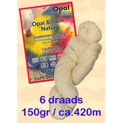 Ongeverfde Opal Sokkenwol - 6 draads
