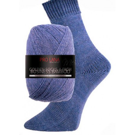 Pro Lana Golden Socks - Business Bamboo 502 Midden blauw