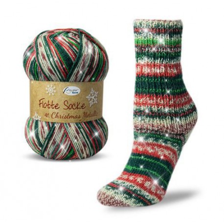 Rellana Flotte Socke Christmas Metallic 2023