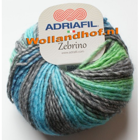 Adriafil Zebrino - 62 Multi Blauw-Groen Fancy