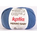 Katia Merino Baby - kleur 44 - Blauw - OP is OP