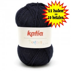 Katia Peques Baby Acryl - kleur 84910 Zeer Donker Blauw OP is OP