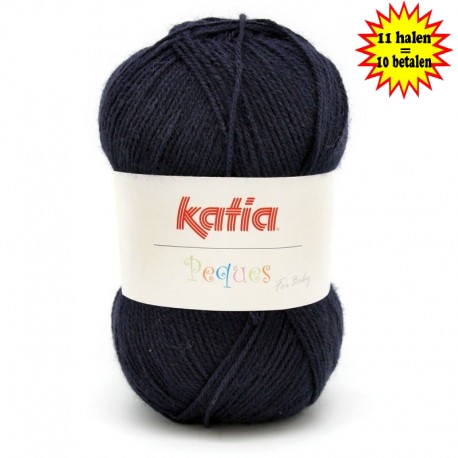 Katia Peques Baby Acryl - kleur 84910 Zeer Donker Blauw