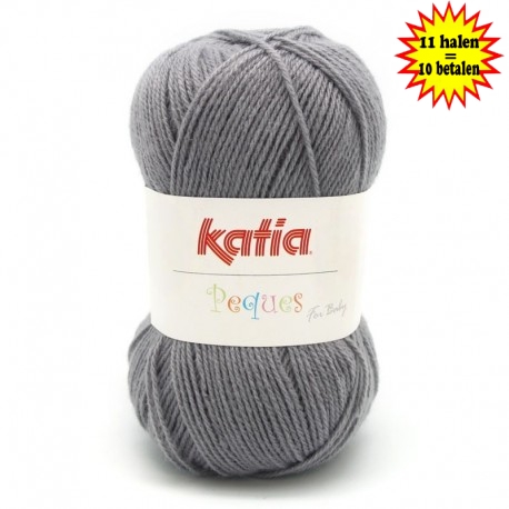 Katia Peques Baby Acryl - kleur 84937 Donker Grijs