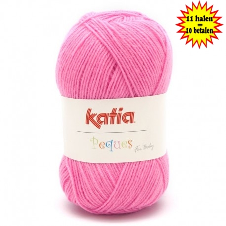 Katia Peques Baby Acryl - kleur 84926 Zuurstok Roze