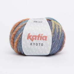 Katia Kyoto kleur 62 - Turquoise-Blauw-Rood-Geel OP is OP