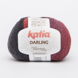 Katia Darling kleur 204 - Rood-Wijnrood-Bordeauxpaars-Zwart - OP is OP