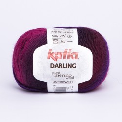 Katia Darling kleur 205 - Fuchsia-Medium paars-Paars-Zwart - OP is OP