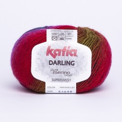 Katia Darling kleur 208 - Fuchsia-Lila-Pistache-Donker paars - OP is OP